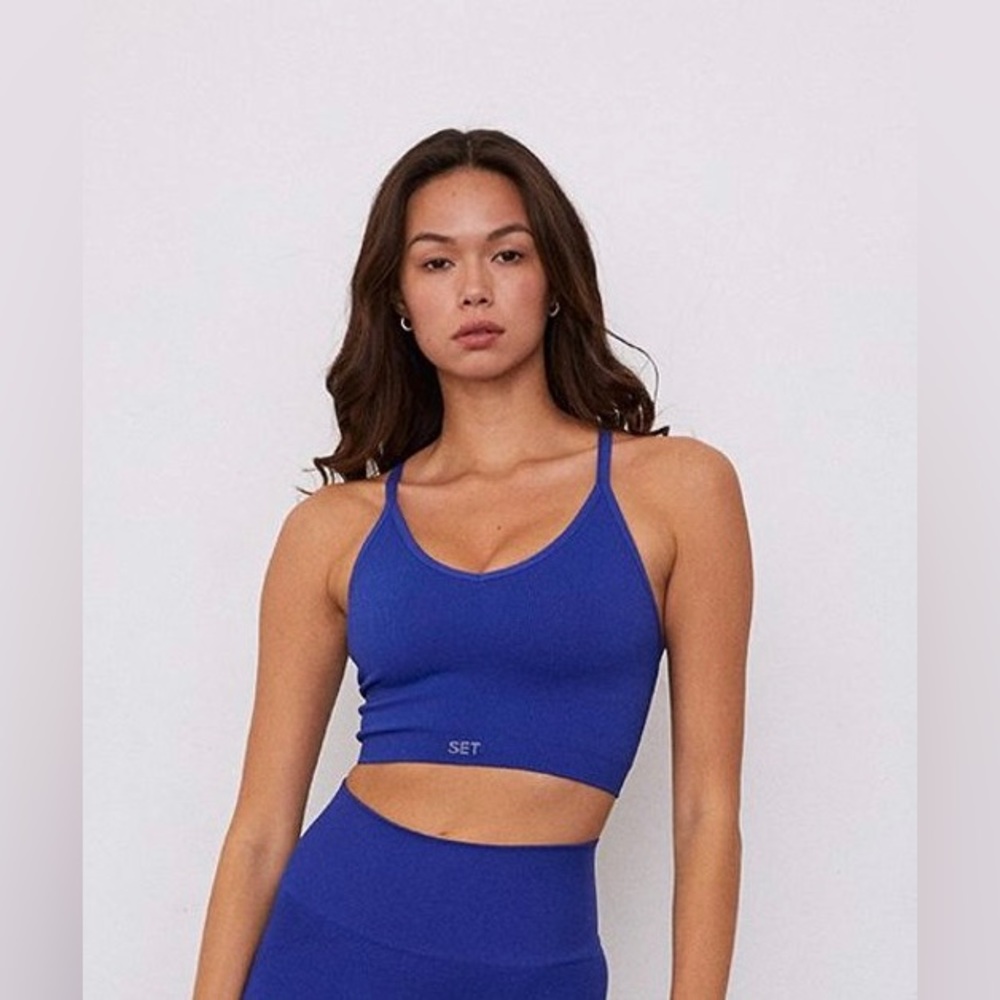 Sculptflex Ribbed V Bra in colour Royal blue